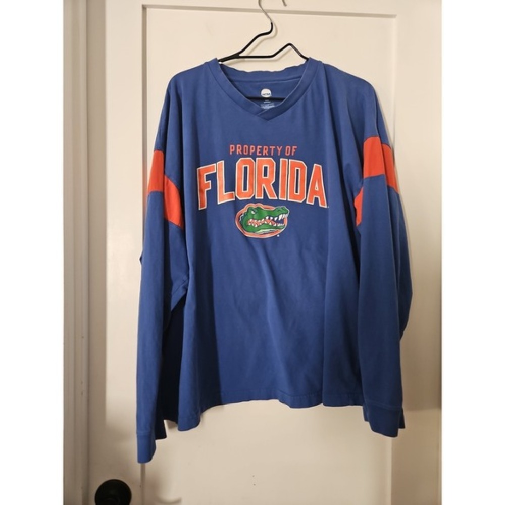 Official Florida Gators NCAA Long Sleeve T-Shirt - Blue & Orange - Size 2XL‎